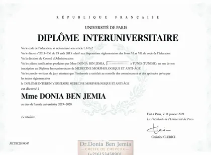 DIU de médecine morphologique et anti-âge — Université Paris Descartes